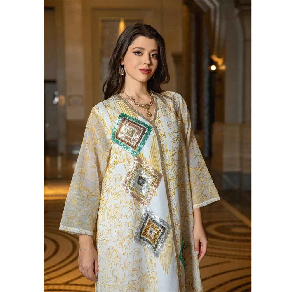 ラマダン ムスリム女性 アバヤ メッシュ スパンコール マキシドレス トルコ カフタン イスラム イード パーティー イブニングガウン ドバイ ベスティドス モロッコ ジャラビーヤ 新着