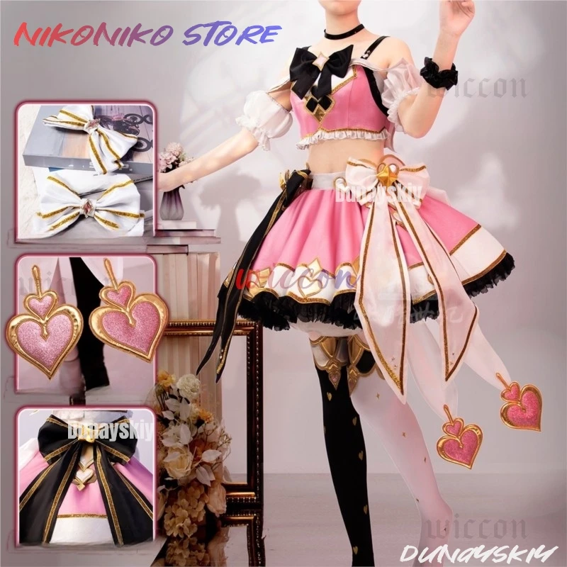 

Аниме LoveLive! Nijigasaki Nico Yazawa 코스프레 Костюм Granblue Fantasy Yazawa Nico Niconiconi Лолита Платье Парик Женский праздничный комплект