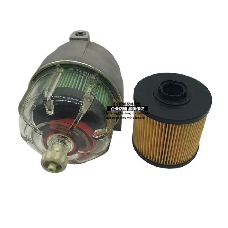 For Kobelco 75-8 Excavator Oil-water Separator Assembly Kato Hd820-3 Diesel Filter Paper Diesel Filter Excavator Accessories