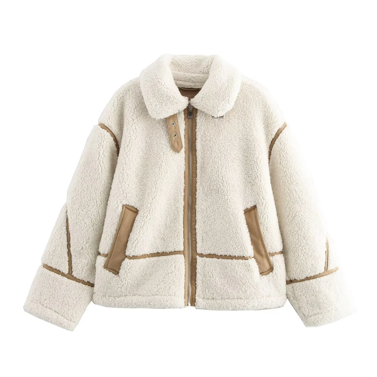 

2024 autumn new women's clothing style fashionable and versatile casual loose fleece double-sided jacket jacket