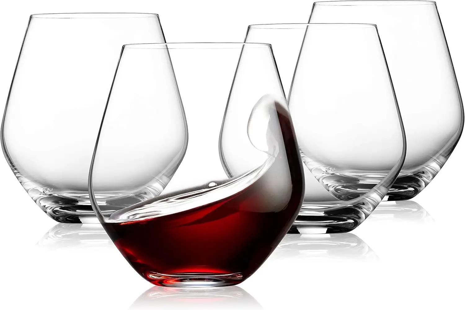 

Wine Glasses, Stemless Wine Glasses, Red Wine Drinking Glasses, Stemless Wine Glass - 17oz, Set of 4 - Europe