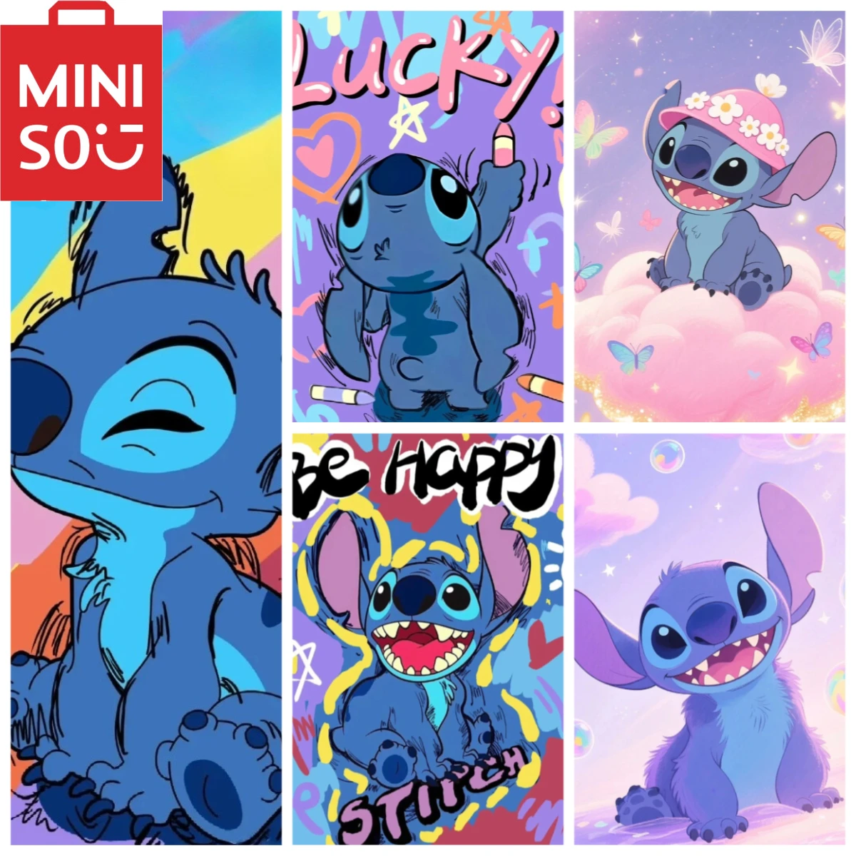 

MINISO DIY картина маслом по номерам Disney Star Babies Stitch украшение дома стена спальня декор для гостиной Marvel подарочные рамки