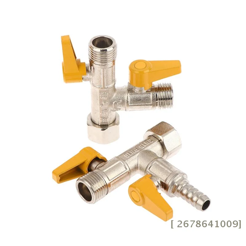 

❀3 Way Diverter Valve Switch Brass Water Diverter Shower Head Shut-Off Valve Valve Hose Connector Water Hose Adapter|〔YY33〕