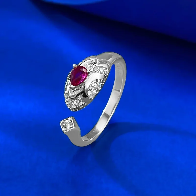 

S925 Серебро 2022, дворцовый стиль, роскошное ретро-старое деньги, ветер, эхожающий хвост, золотое открытое кольцо со змеей, свадебные украшения