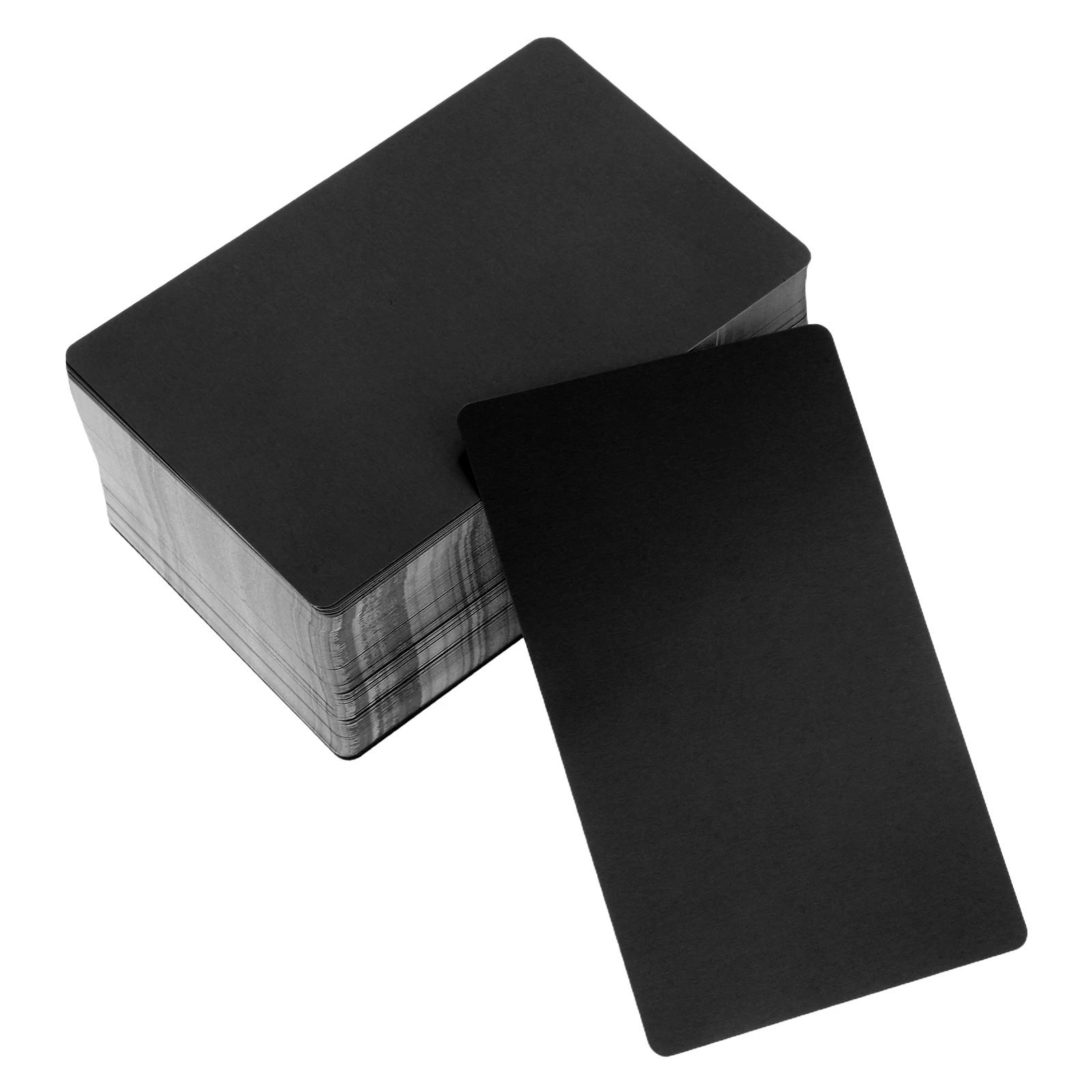 

200 шт. 86x54x0,21 мм матовые черные алюминиевые пустые визитные карточки антиокислительные металлические листы для лазерной гравировки DIY именная табличка бирка