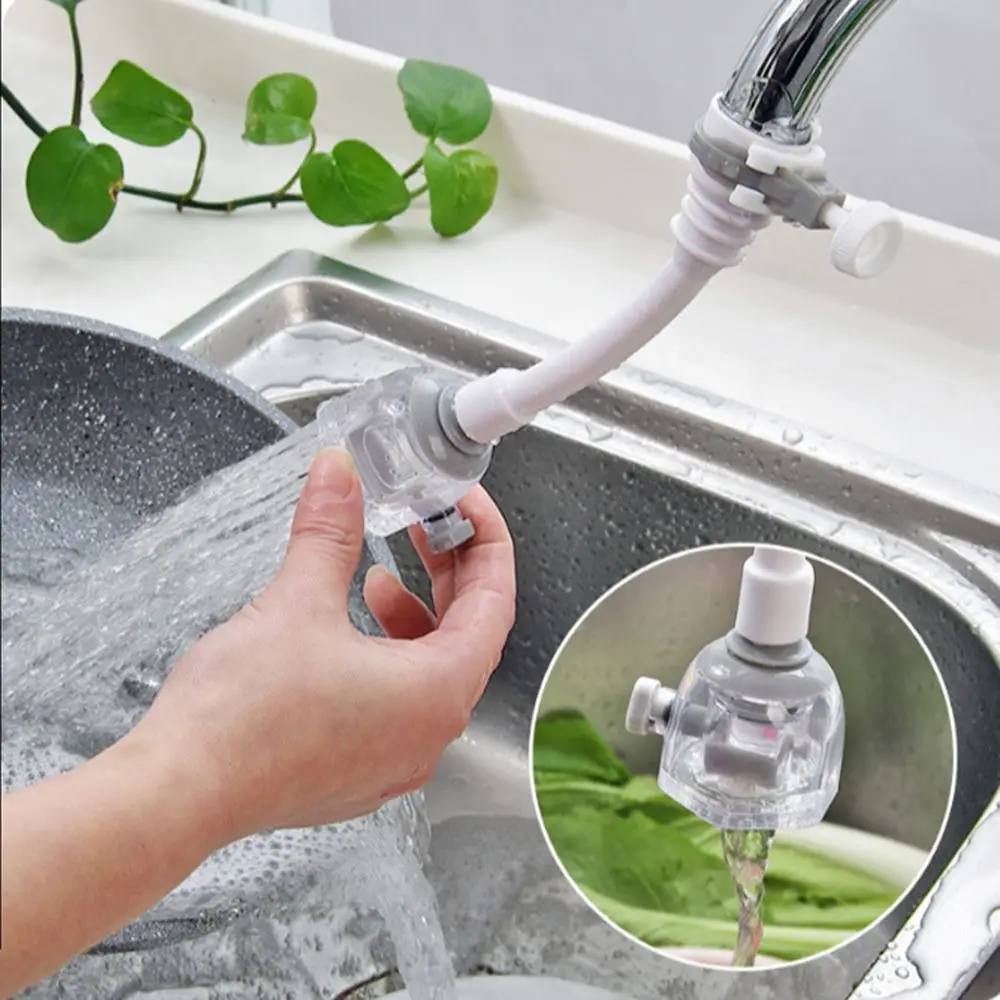 Water-saving Retractable Diffuser Adjustable Splash-Proof Kitchen Faucet Tap Outlet Head Water-tap Extender Water Filter