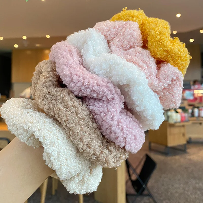 2022 Autumn Winter New Sweet Plush Soft Girls\' Women Pompom Hair Ties Elastic Hair Band Hair Ropes Hair Accessories Headwear