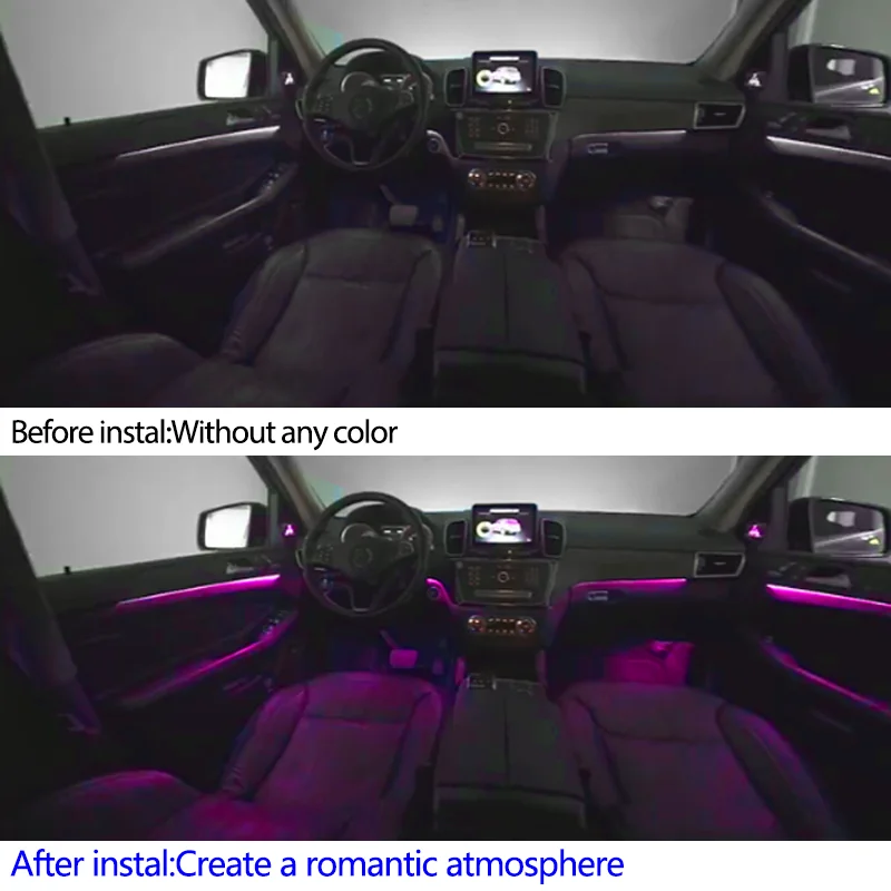 Ouchuangbo LED Ambient Light For Benz GLE 250 300 500 W166 W167 ML GL GLS 2015-2019 Atmosphere Lamp Backlight Interior