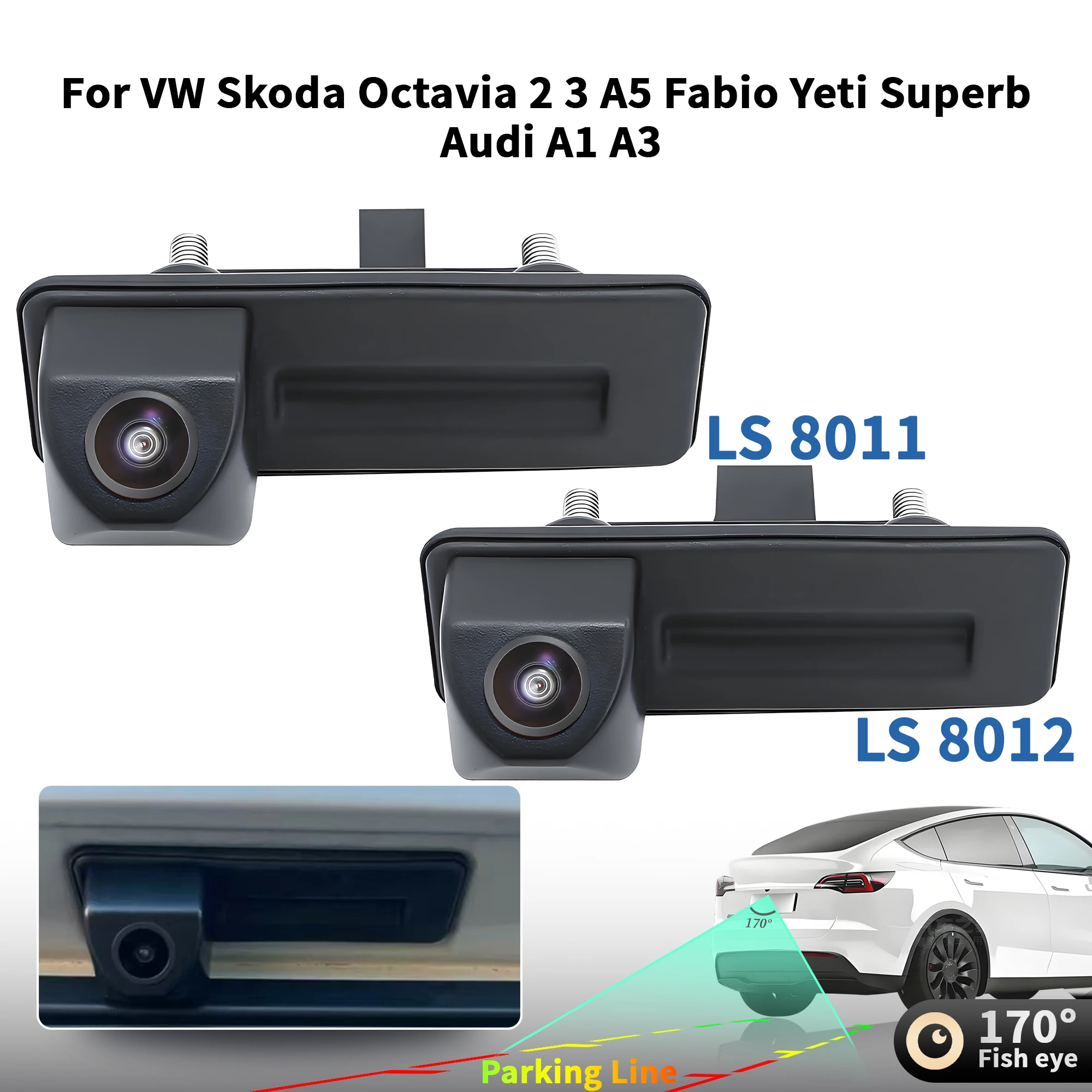 

Ручка багажника, автомобильная камера заднего вида для VW Skoda Octavia 2 3 A5 Fabio Yeti Superb Audi A1 A3 CVBS AHD 1080P, автомобиль