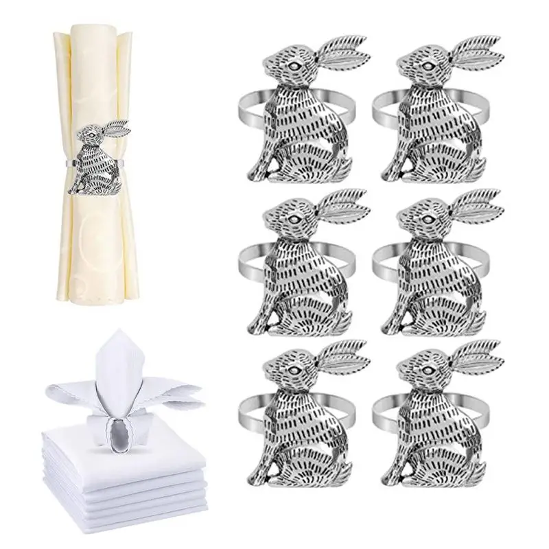 

Кольца для салфеток в виде пасхального кролика, кольца для салфеток, металлические кольца для салфеток в форме кролика, кольца для салфеток в виде пасхального кролика, украшение для