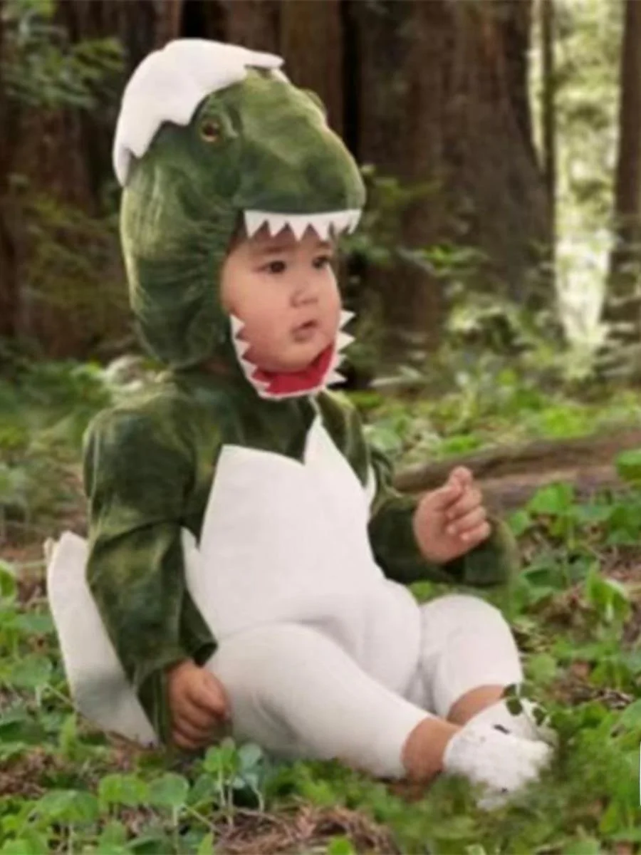 

2023, детский сценический костюм на Хэллоуин, одежда с изображением стегозавра и маленького динозавра из полиэстера, традиционная этническая одежда...