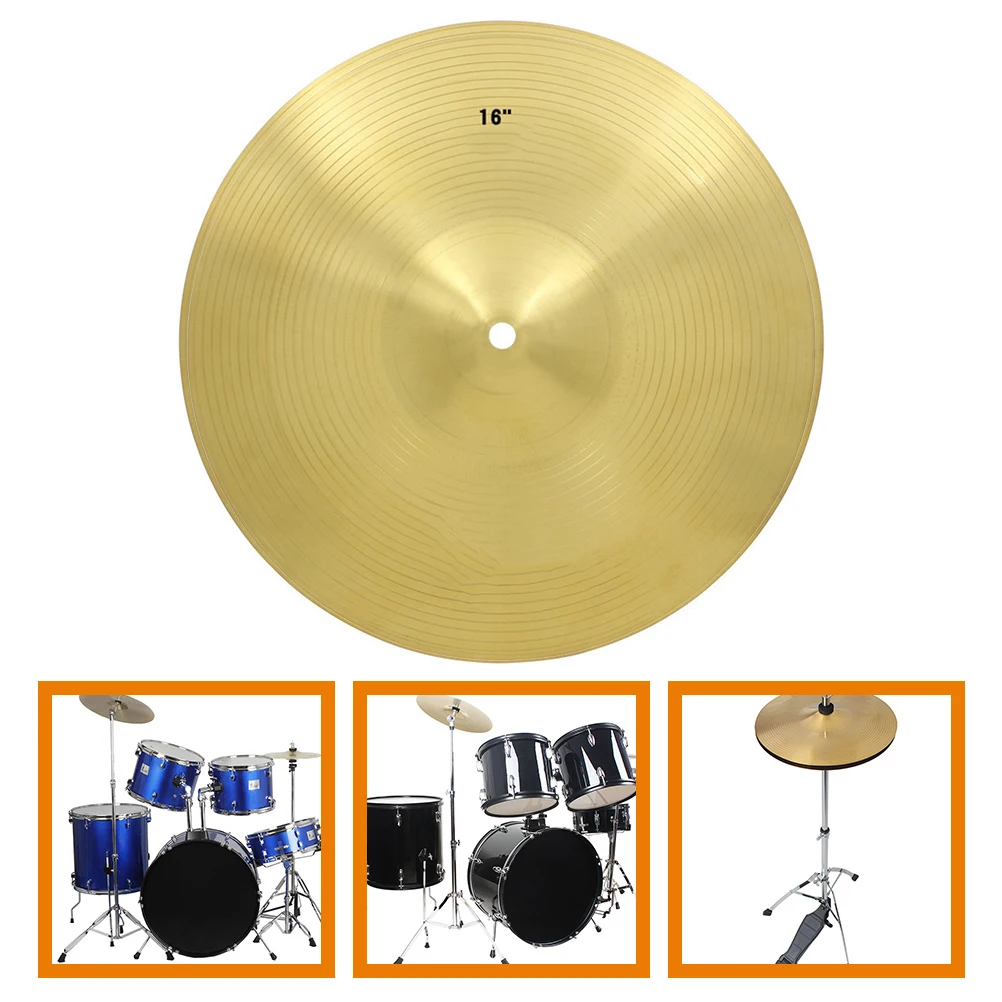 

8 Inch Drum Cymbals Crash Set Metal Drums Practice Music Instrument Supplies Sturdy Long Drum Set Cymbals Life