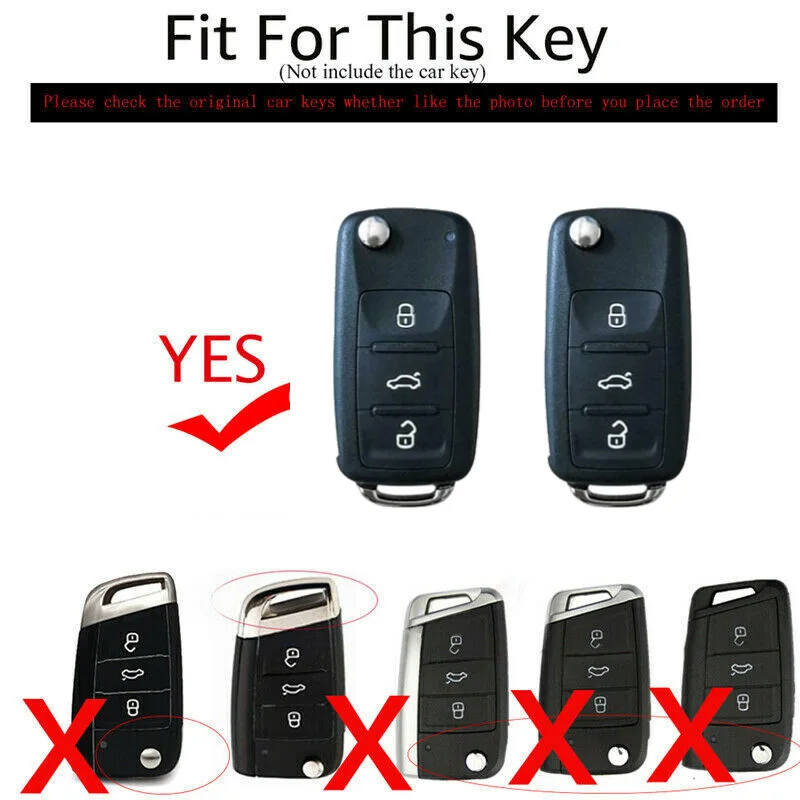 1pc Car Key Case Cover for Volkswagen VW Golf 3 4 5 6 Mk4 Mk6 Passat B5 B6 B7 B8 Cc Polo Tiguan Mk2 Touran Jetta 6 Bora Mk6