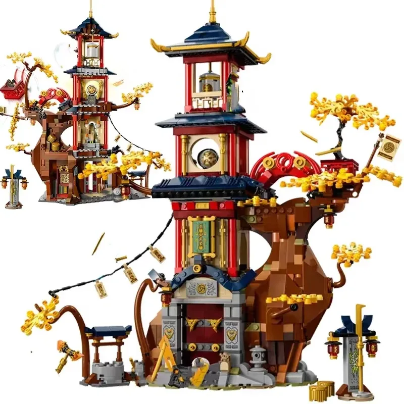 Compatible Sets Ninja Series Building Blocks Temple of the Dragon Energy Cores Tree House Children's Toys Assembling Gifts 71795