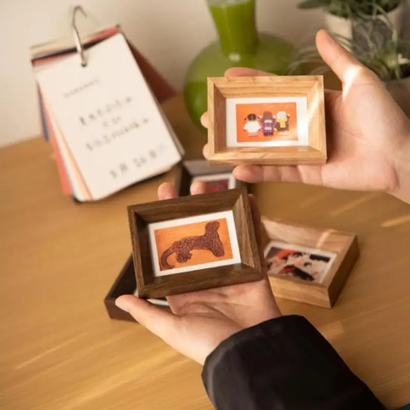 Mini Wooden Photo Frame, 3-Inch Display Stand