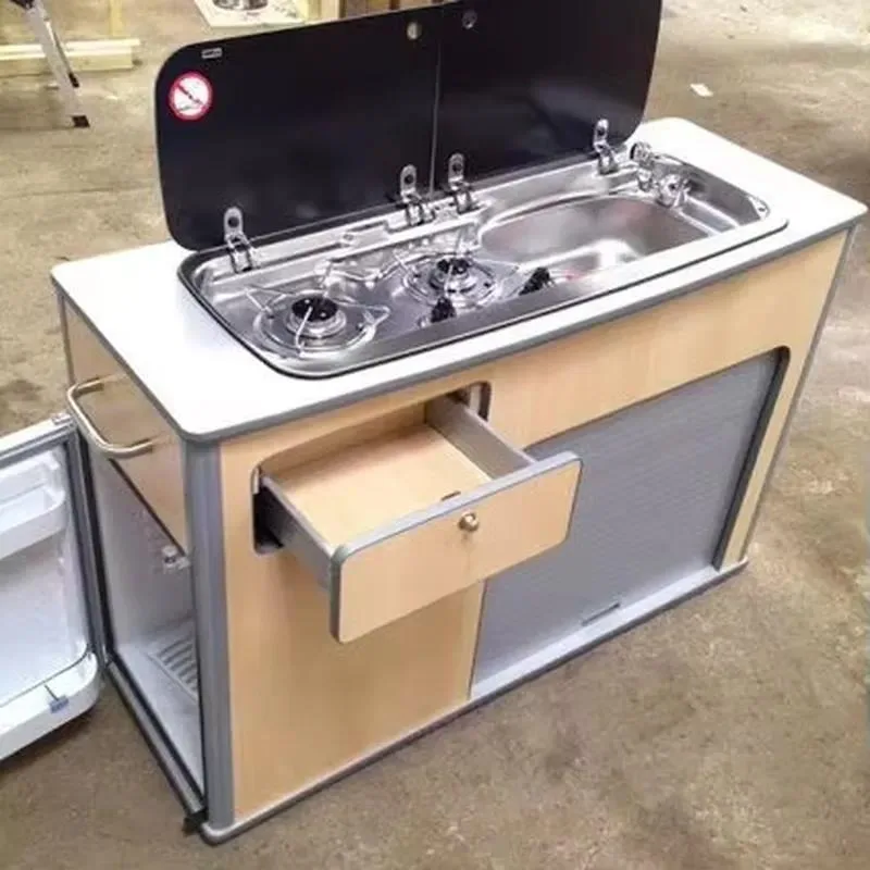 Multifunctional RV Kitchen Cabinet Large Storage Space Aluminum Honeycomb Panel Furniture Accessories