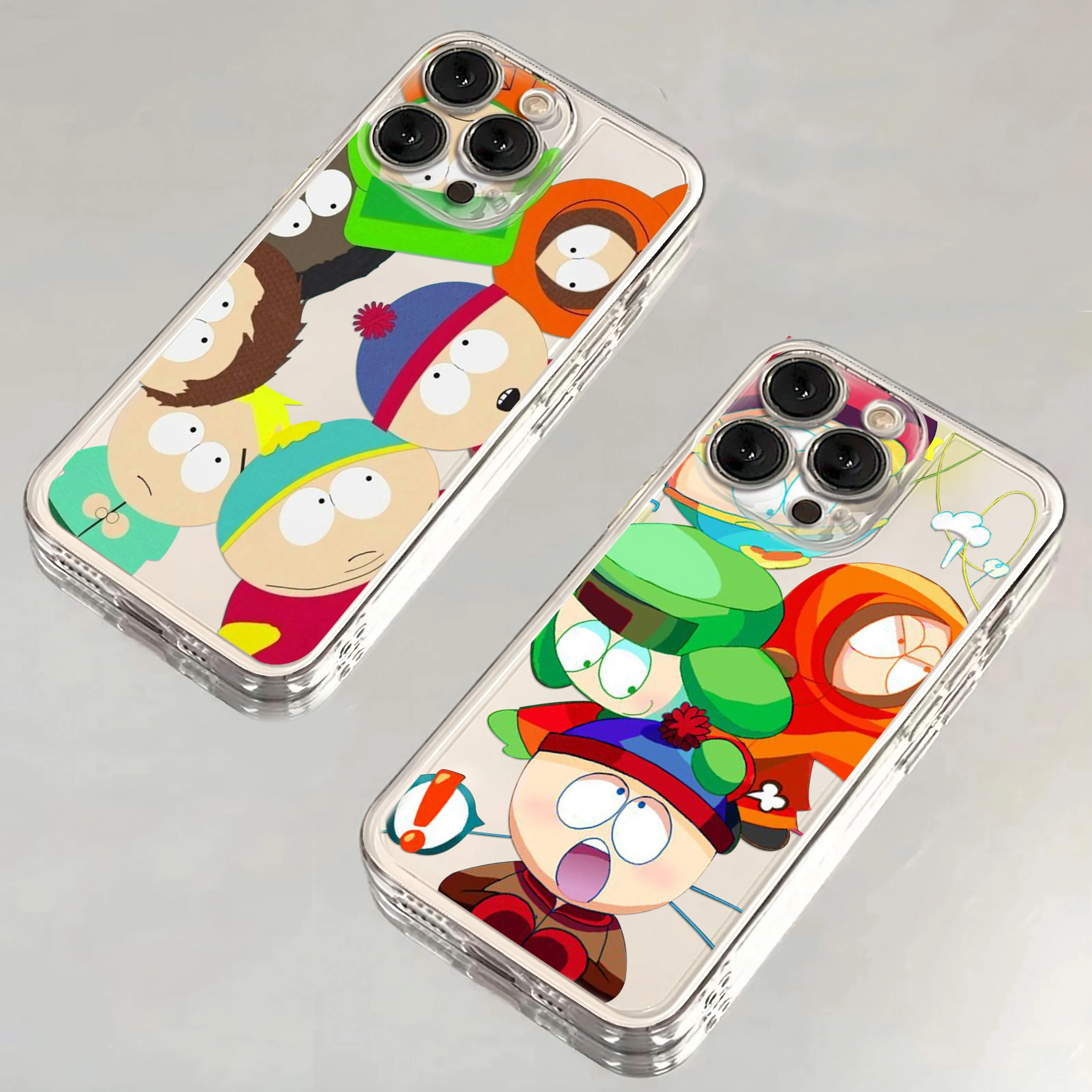 Funny Cartoons S-South-Park Phone Case For iPhone 16 15 14 13 12 11 Mini Pro Max X XR XSMax 7 8 Plus SE20 Transparent Cover