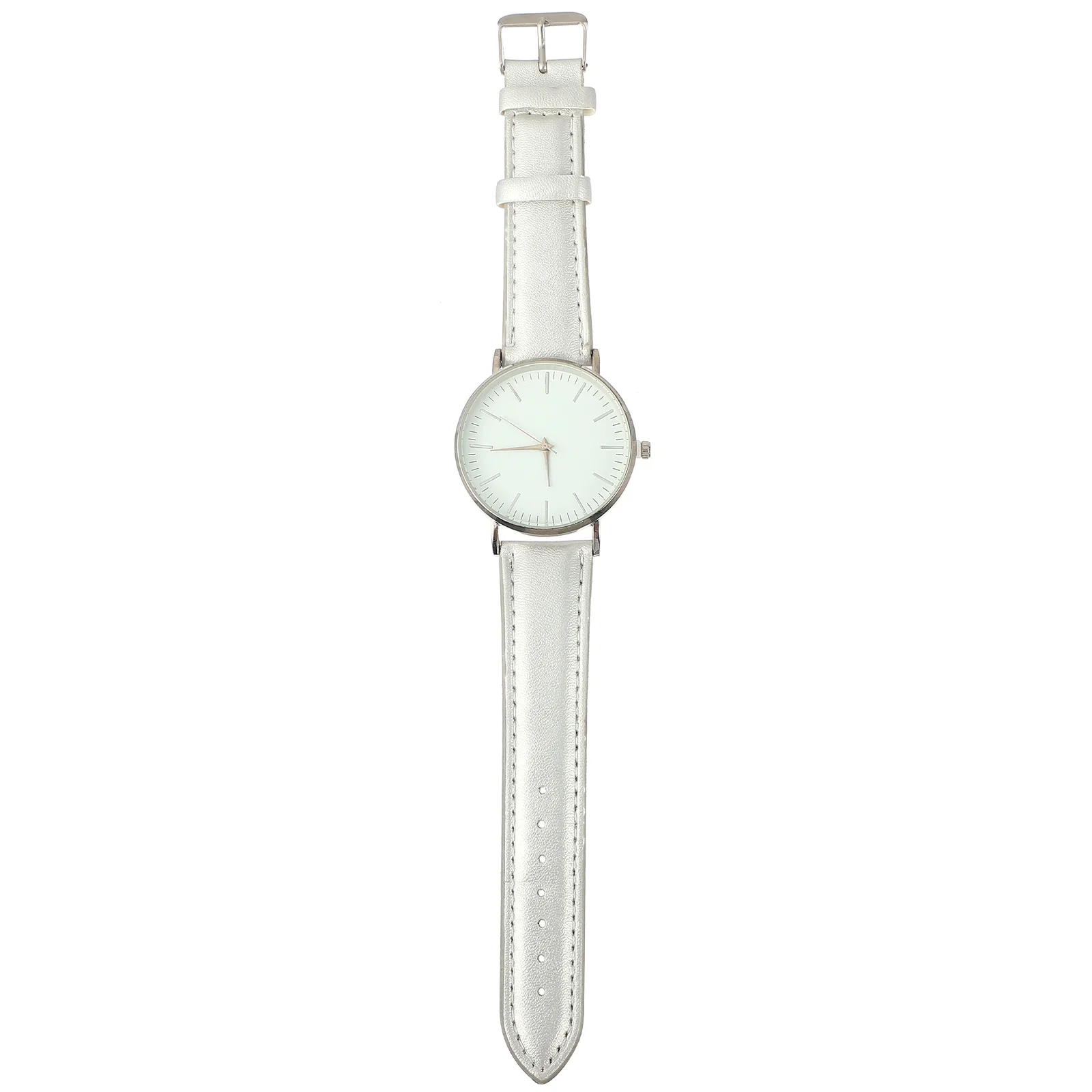 1 قطعة ساعة Pu الفضية الموضة الحديثة دائم حركة الكوارتز مقاومة للخدش الزجاج الإبداعية زوجين هدية لعيد الحب الزفاف #6