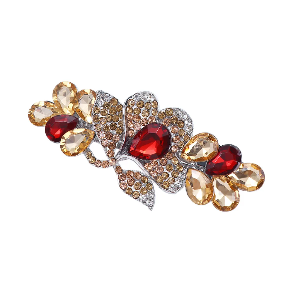 

Elegant Geometric Ponytail Holder Headwear For Girls Crystal Hairpins Korean Barrettes Women Hair Clips Spring Clips