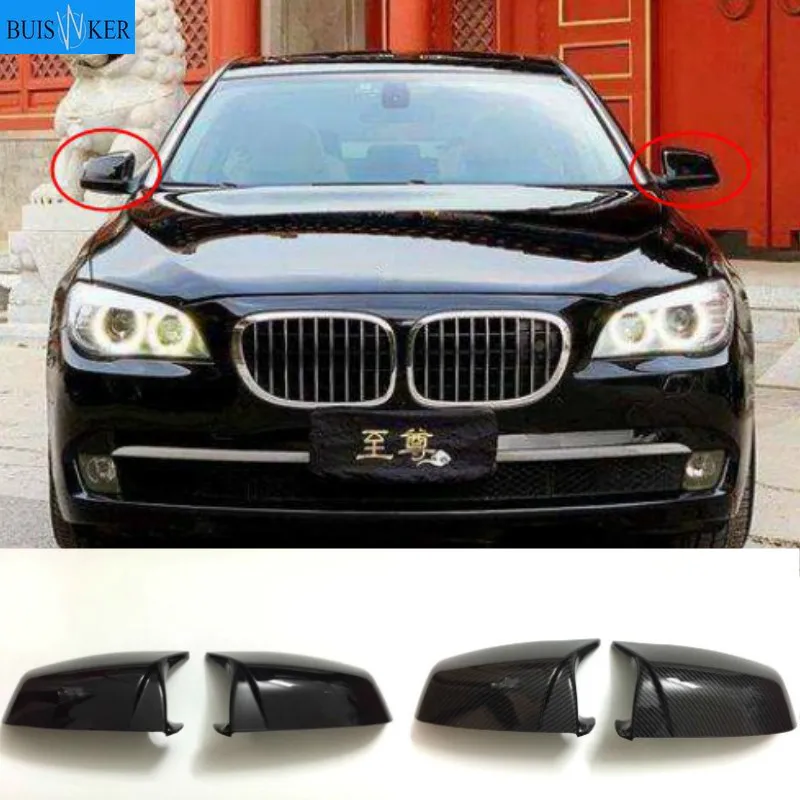 Horn caps M style High Quality Black side wing mirror Cap Cover for BMW 5 6 7 serie F01 F02 F03 F04 F06 F07 F10 F11 F12 F13