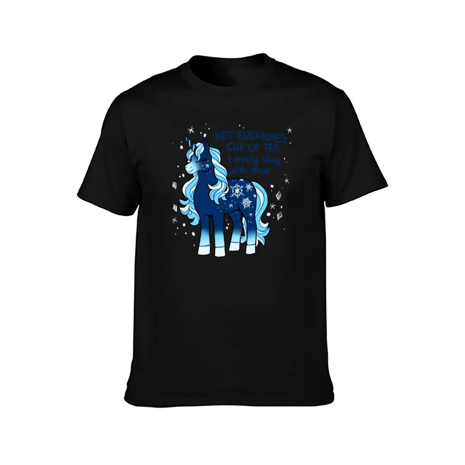 Not Everyone's Cup of Tea Snowflake Unicorn T-Shirt Breathable Gym Short Sleeve T-Shirt