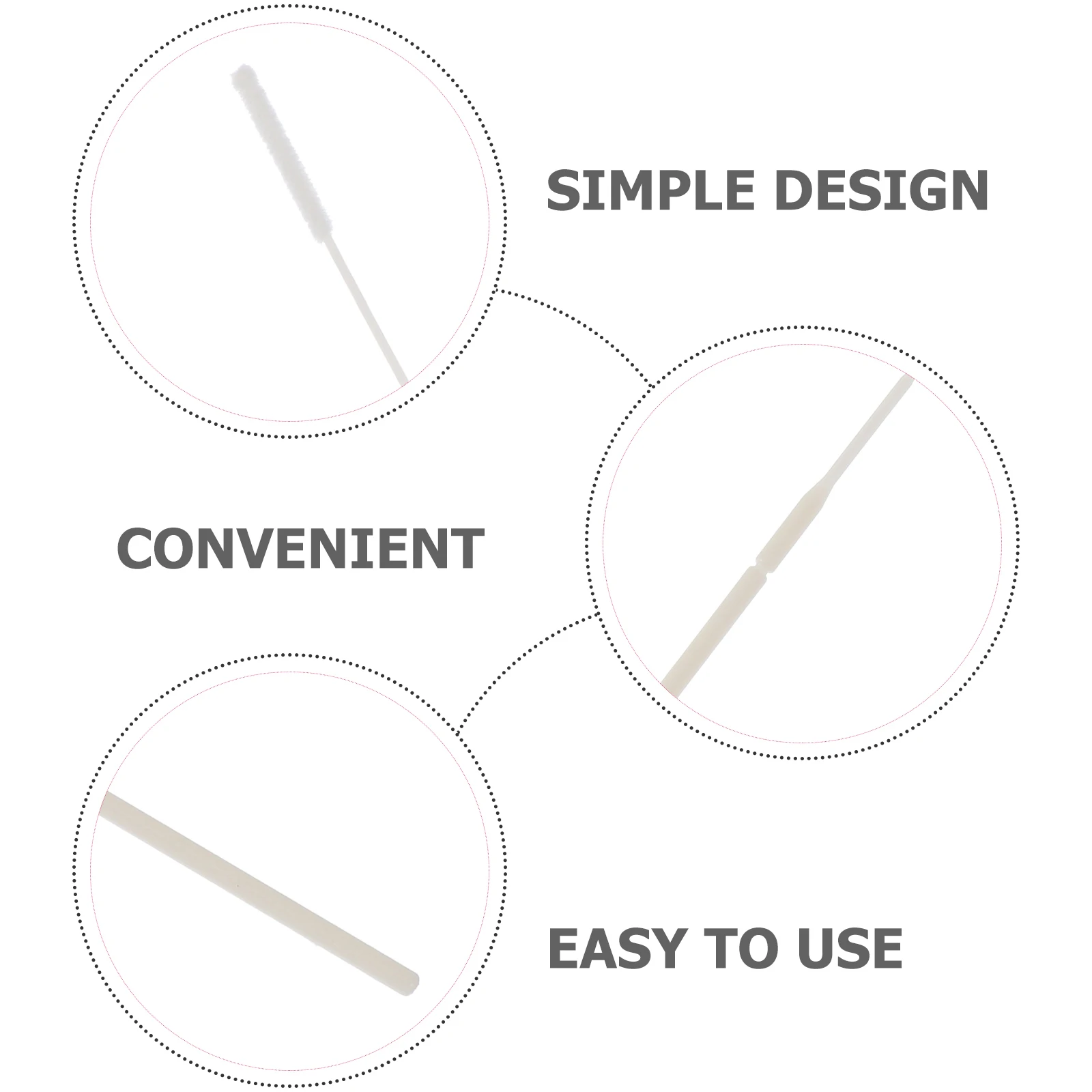 50 pcs Disposable Specimen Collection Swabs Flocking Nasal Swabs Single Use Sampling Sticks For Nasopharyngeal Secretions Lab