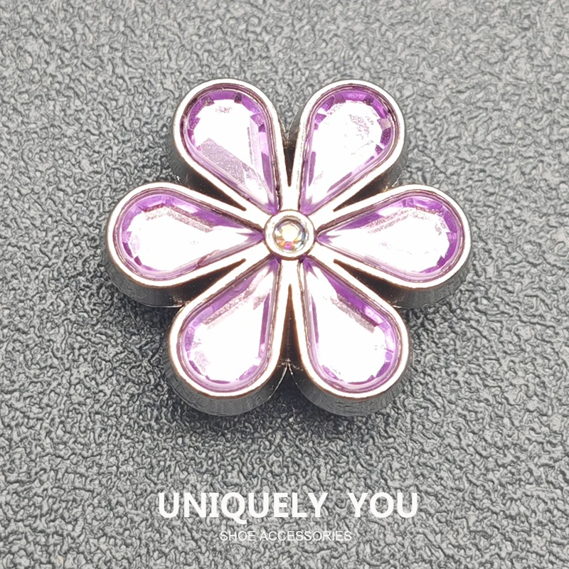 shoe charms Shoe Decoration DIY Metal Pony Rainbow Diamond Butterfly Heart Texture Advanced Fashion Decorations for Cross Shoes image 2