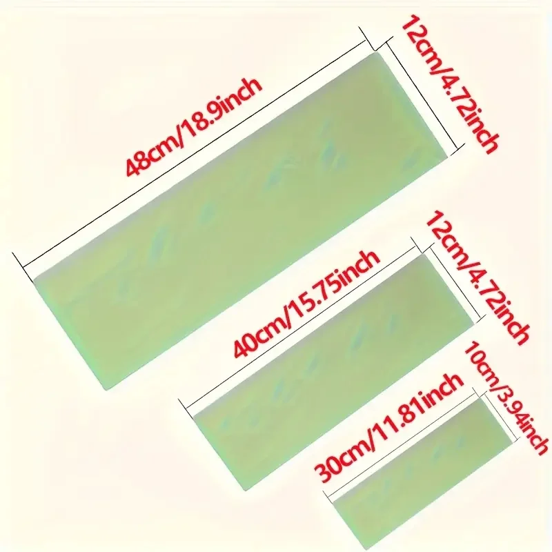 3Pcs Durable Green Plastic Car Body Filler Scraper - Ideal for removing stucco, glass and caulk and wall sanding tools