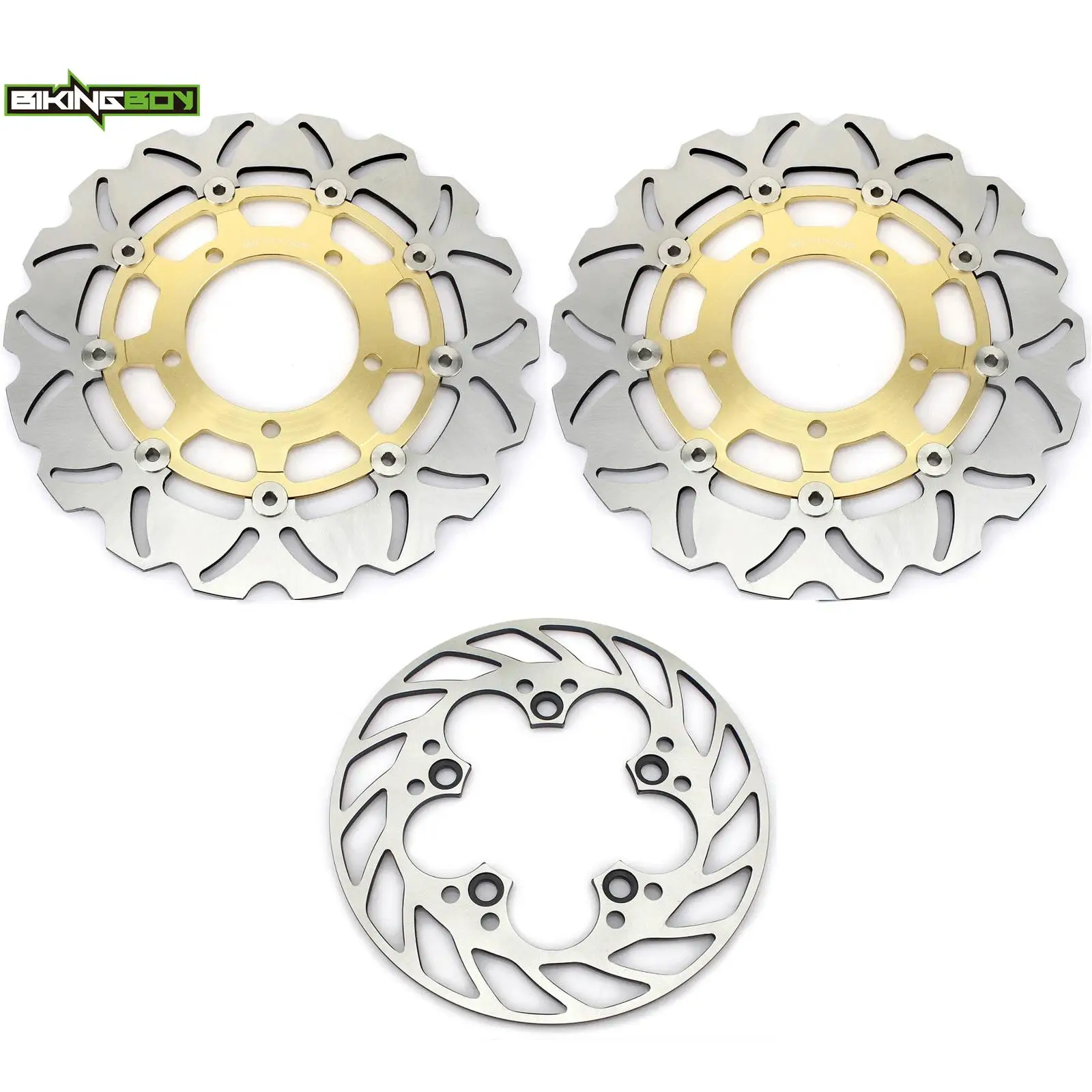 BIKINGBOY For GSXR GSX-R 1000 01 02 03 04 05 06 07 08 09 10 11 12 13 14 15 16 K1 K2 K3 K4 K5 K6 Front Rear Brake Discs Rotors view 3