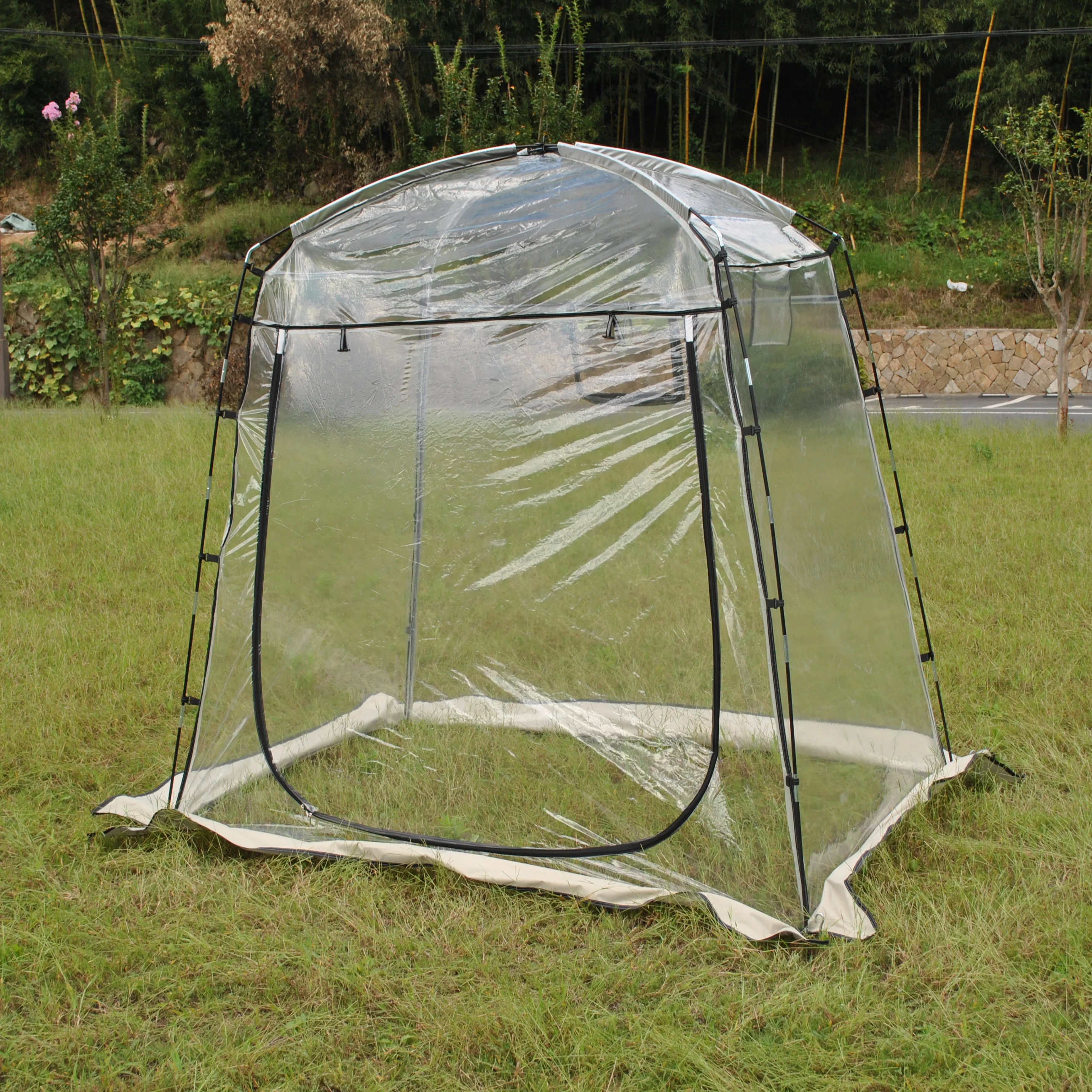 All Weather Proof Pod Sports Tent,540°View Weather Tent,4 Person Transparent Tent,Outdoor Screen House Tent for Sport,Fishing