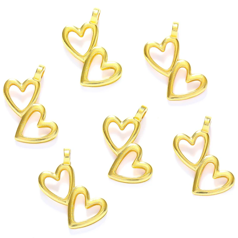 30 قطعة 6 اللون رائعة على شكل قلب سحر ل قلادة كيرينغ قلادة DIY بها بنفسك اليدوية مجوهرات اكسسوارات 13*17 مللي متر A146