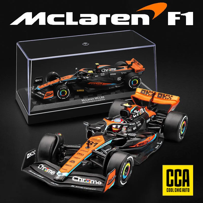 1:43 MCL60 2023 4# Lando Norris P2 British GP Mclaren F1 #81 Oscar Piastri Diecast Race SuperCar Model Competition Toys