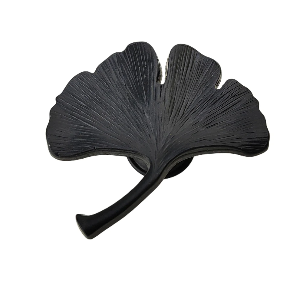 High Quality Hotel Room Cabinets Handle Drawer Handle Ginkgo Leaf Shape Zinc Alloy Exquisite Craftsmanship Furniture Decoration