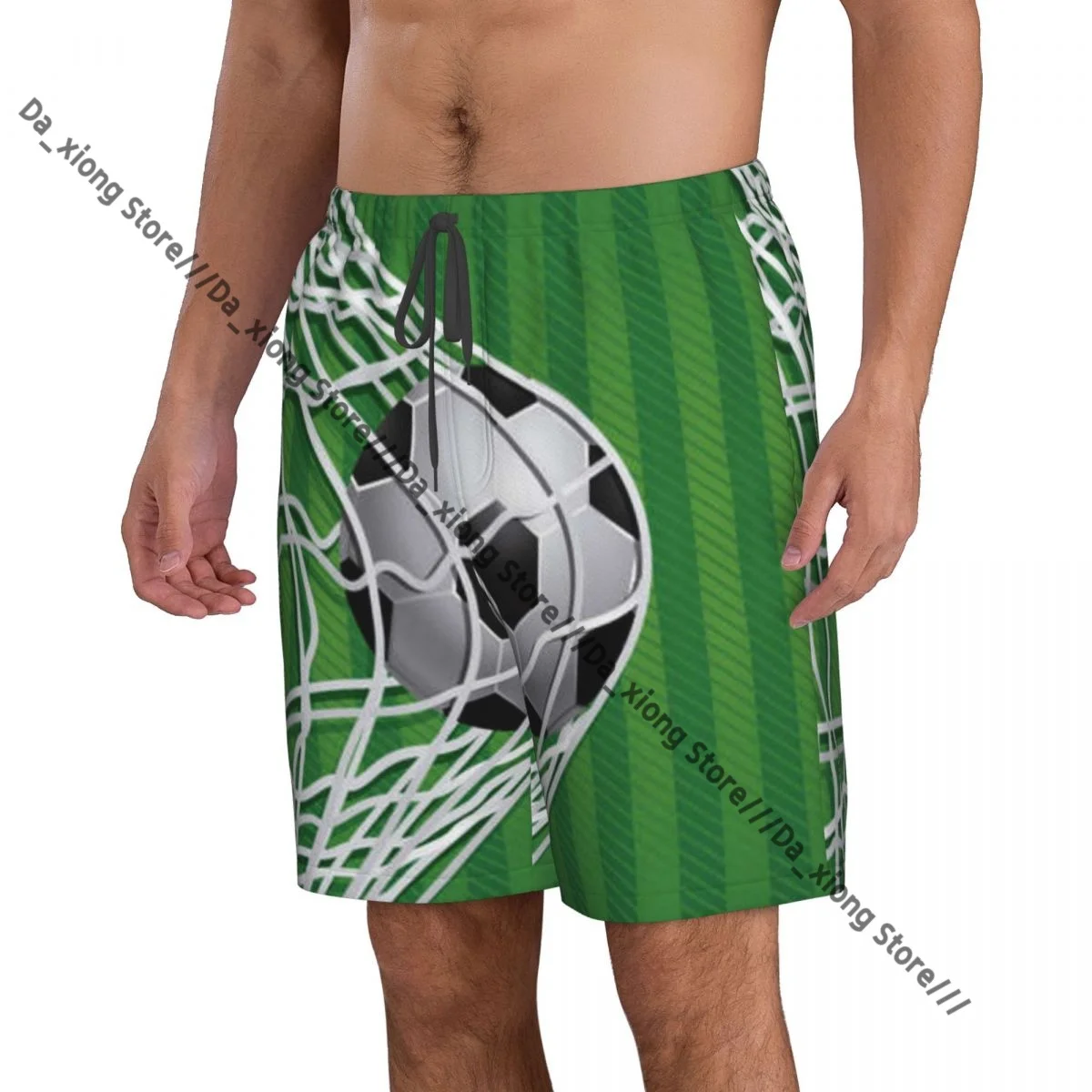 Men Beach Short Quick-drying Swimming Trunk Soccer Design Swimwear Swimsuit Bathing Shorts