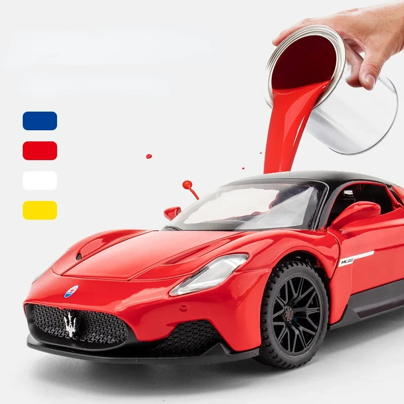 1:32 Maserati MC20 Alloy Sports Car Diecast Miniature Metal Car Simulation Sound ＆ Light Toy Car For Boys Fast And Furious A403﻿