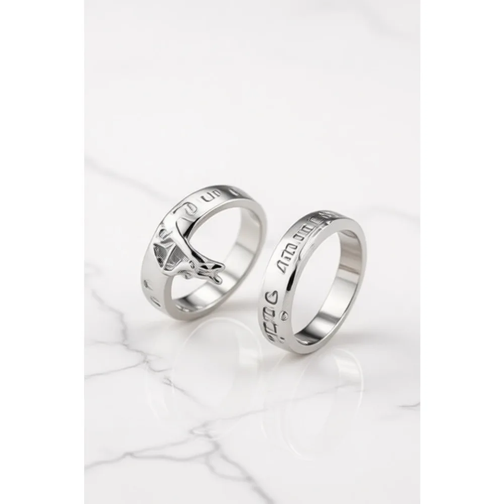 

Парные кольца для влюбленных, регулируемые, в подарок на годовщину