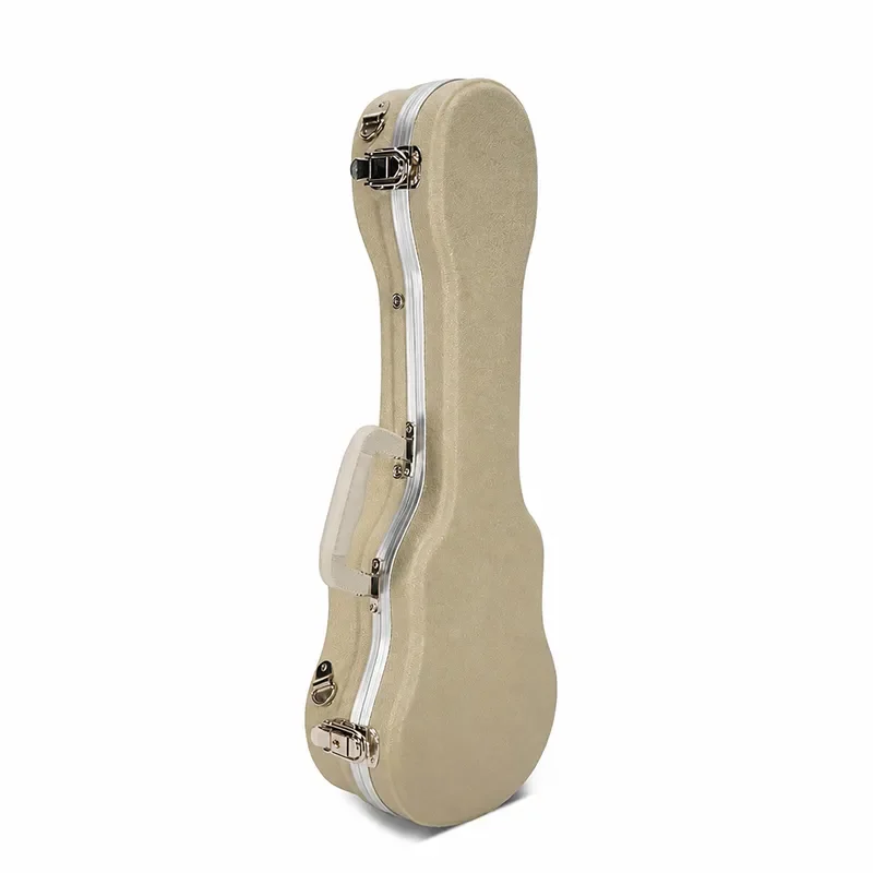 RAS-SU-WHITE Ukulele Case Flannel Lined ABS Hard Shell Shockproof Waterproof Travel Gig Bag for Checked Luggage Protection