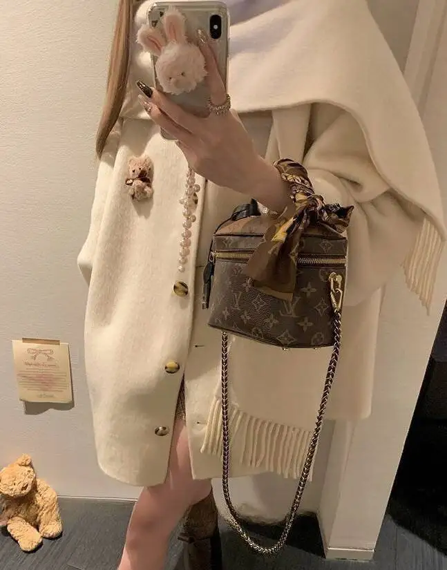 

Шерстяные пальто, женское шерстяное пальто, черное женское зимнее пальто из ангоры с зубчатым воротником и пуговицами, длиной миди во французском стиле, плотное