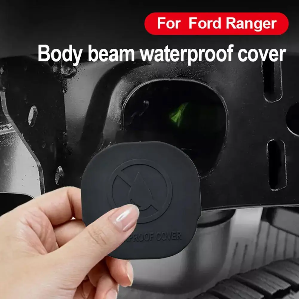 2PCS For Ford Ranger 2023 2024 Rear Axle Rubber Protective Cover Back Frame Beam Sealing Anti-clogging Mat Accessories