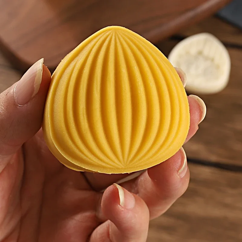 50g 75g cute chestnut mung bean cake ice skin moon cake mold shell nuts hand pressed diy dessert biscuit tool