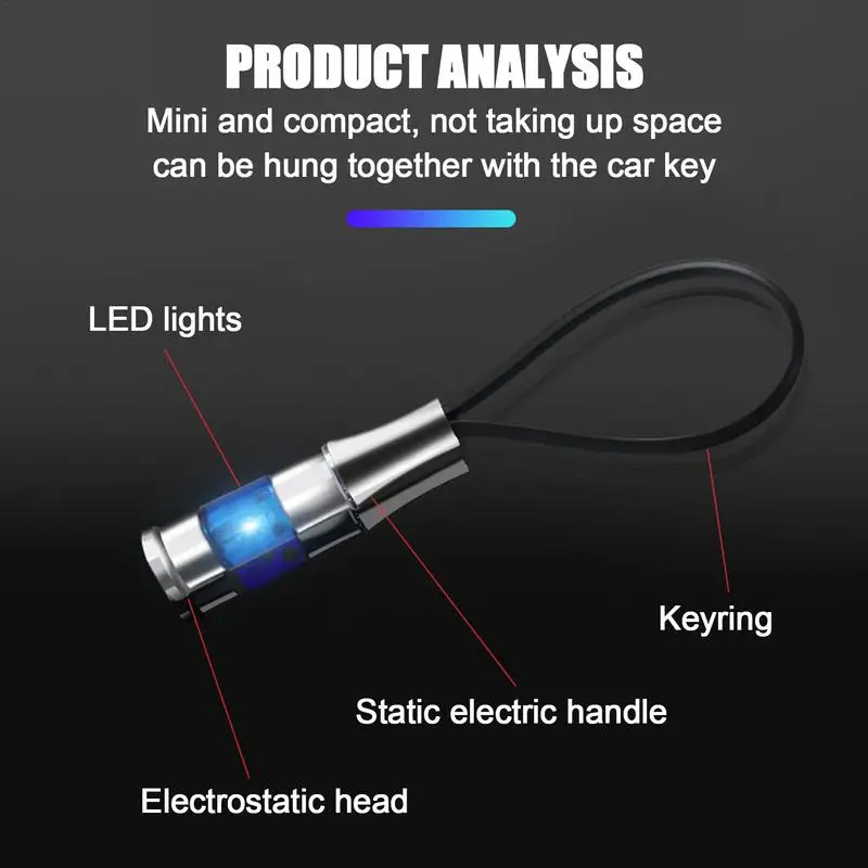 Static Eliminator Key Chain Car Static Eliminator Discharger Human Body Static Discharge Remover Anti-Static Tool Keychain For