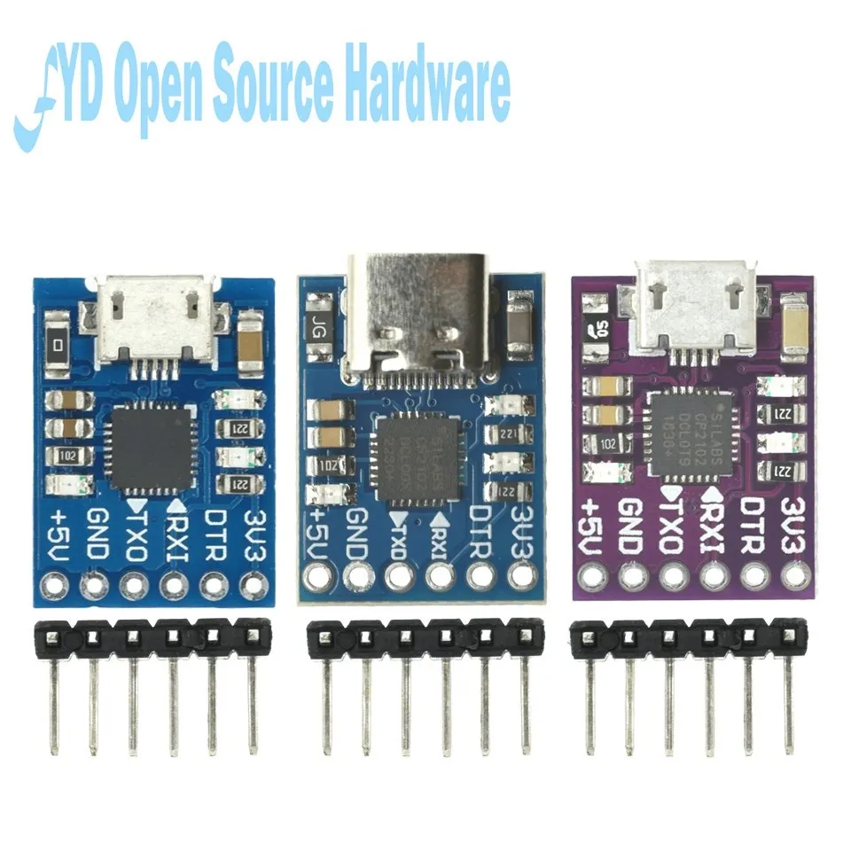 Преобразователь CJMCU CP2102 с разъемом Type-C MICRO USB на Модуль UART TTL, 6-контактный последовательный преобразователь UART STC, замена FT232