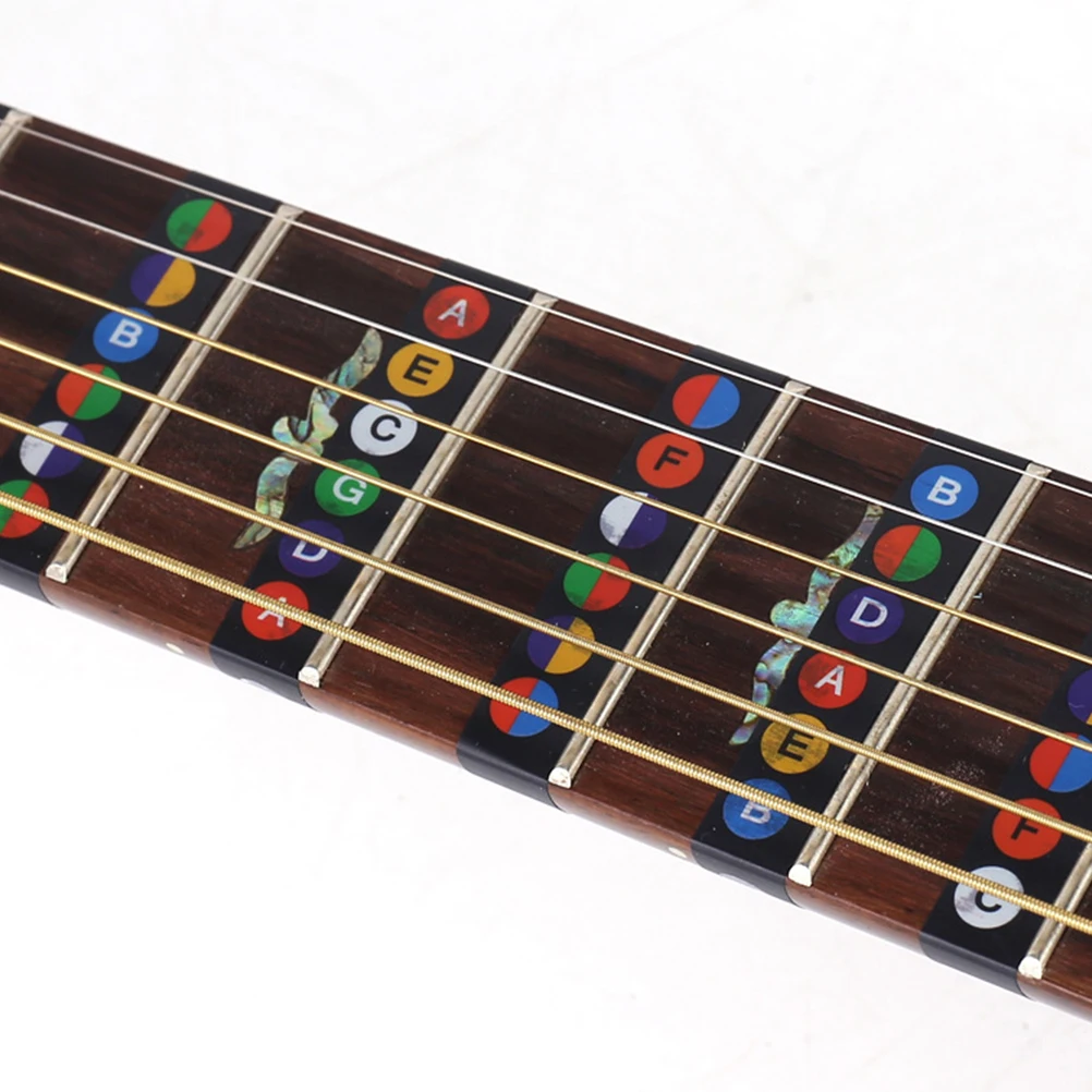 

10pcs Guitar Fretboard Sticker Durable Notes Decal Electric Acoustic Bass Scale Label Easy Install Remove Map Sticker Musical