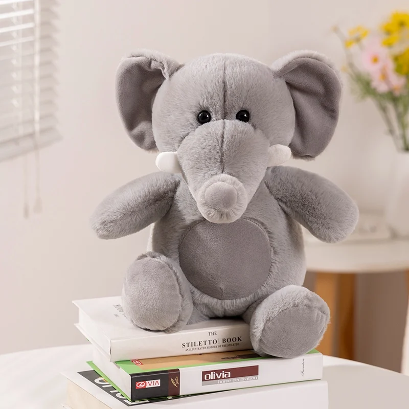 40/55/65cm gray cute long nose elephant plush toy doll pillow cushion is safe and healthy without chemical substances