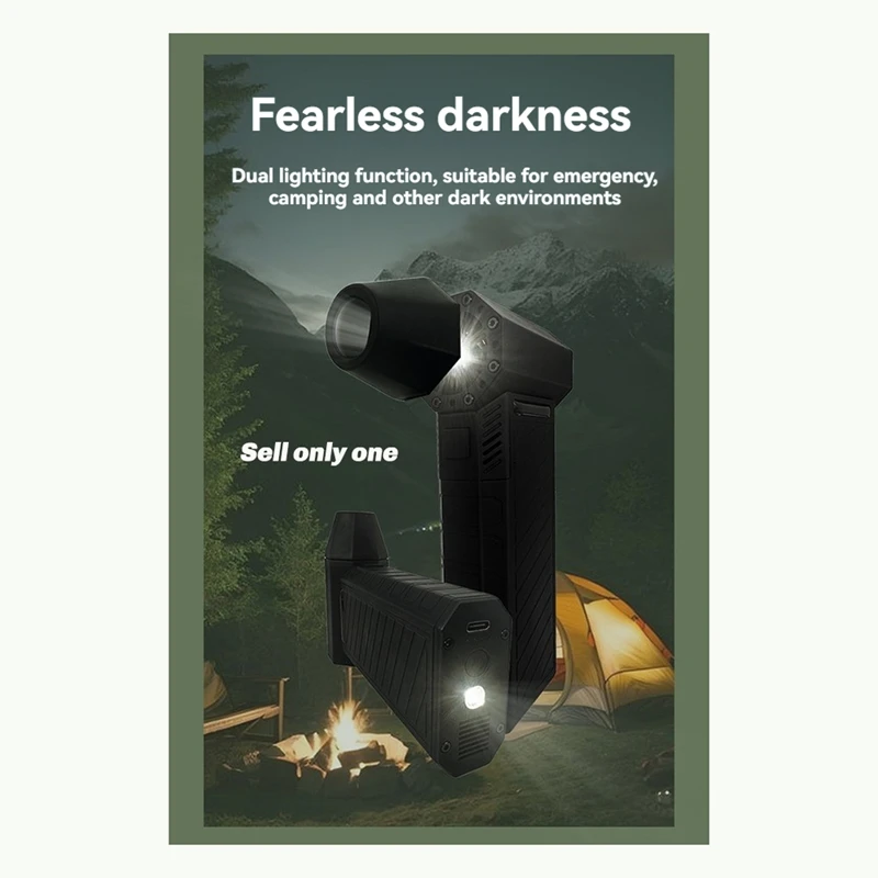 B58B-Mini Turbo Jet Fan 130000RPM Wind Speed Brushless Motor Handheld Duct Fan Turbo Jet Fan Blow Suck In One