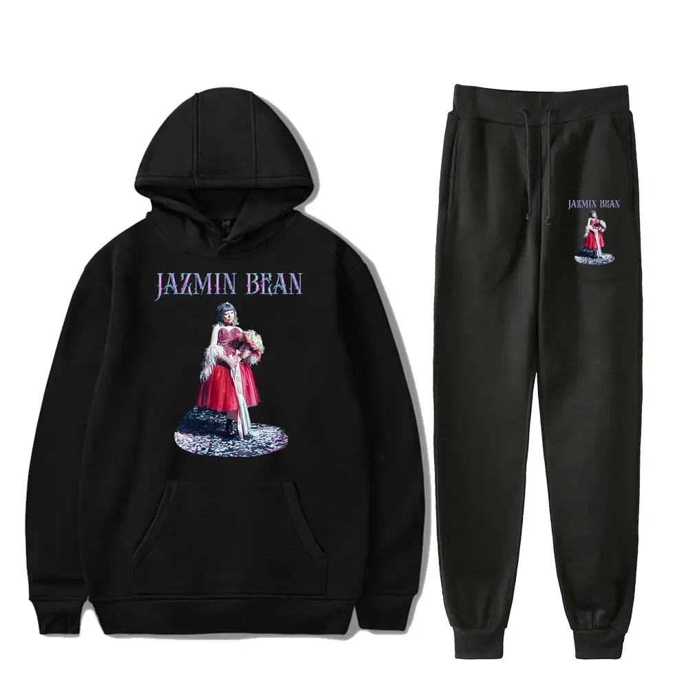 Jazmin Bean Tour Tracksuit Sets Men Casual Hoodies Sweatshirt+Sweatpants 2 Piece Set Male Pullover Fashion Streetwear Clothes