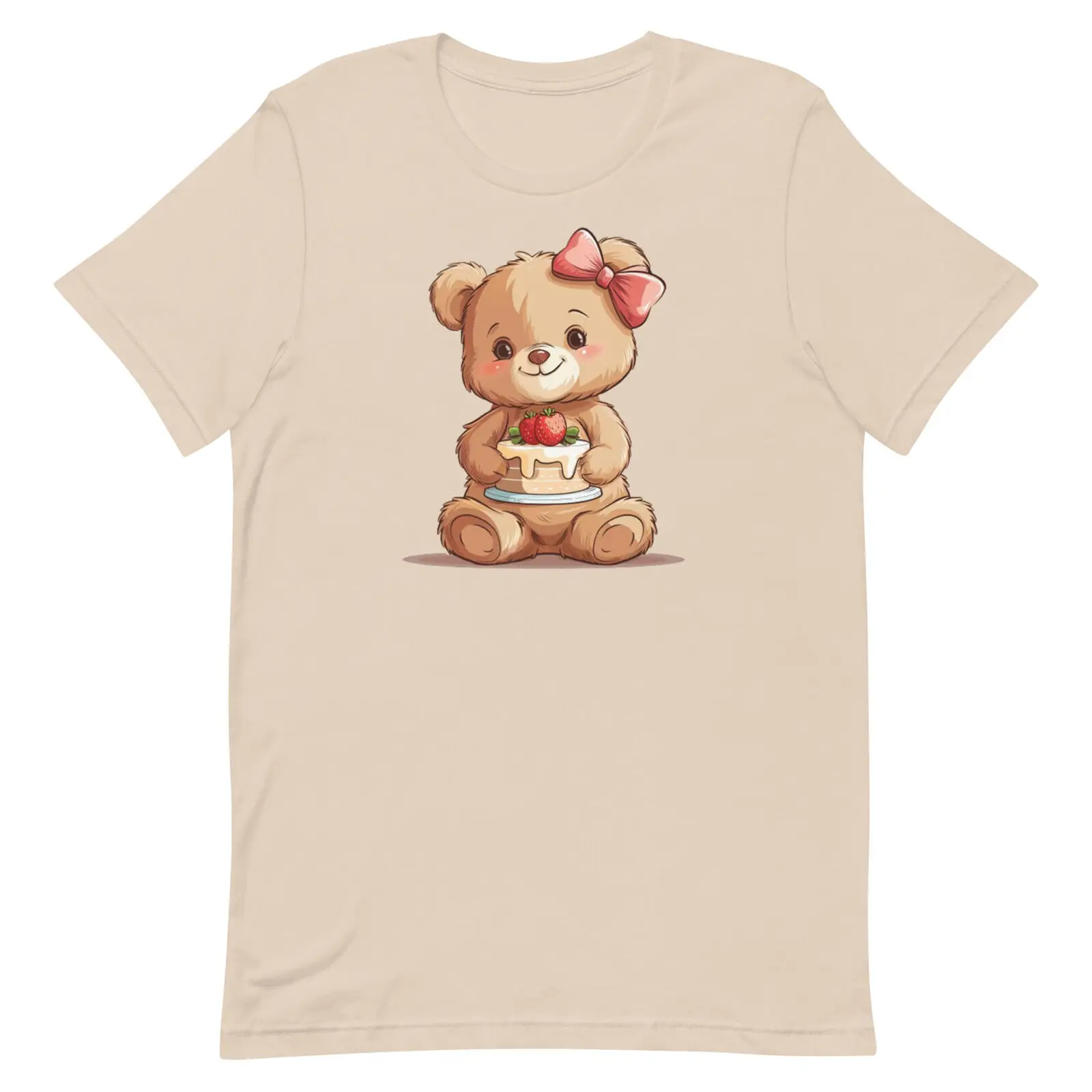 Strawberry Cake Bear Tee | Cute Graphic T-Shirts | kawaiitees.com