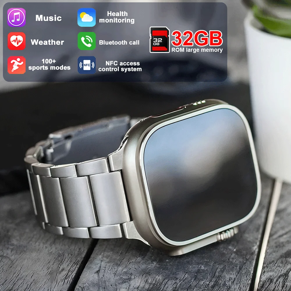 

2026 New DT Ultra 32GB Men Smart Watch For Ios Android 9.1 AMOLED Sport Watches GPS Bluetooth Calls Dual-System Mode Smartwatch
