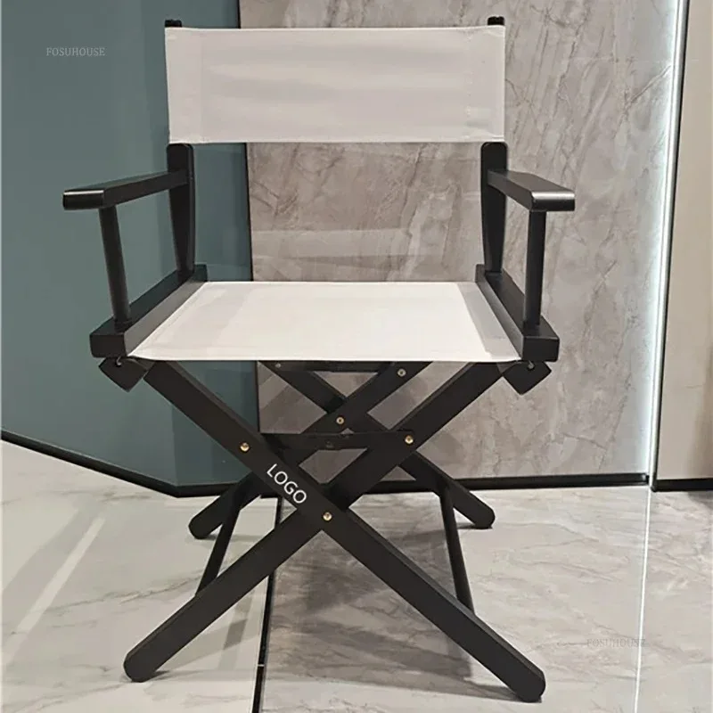 

Home Courtyard Garden Chairs Outdoor Solid Wood Folding Chair Leisure Canvas Armchairs Camping Chairs Portable Fishing Chair k