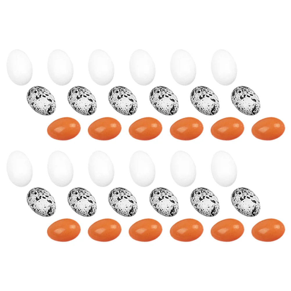

36pcs Miniature Eggs Decor ArtificialEggs Home Micro Scene Tiny Plastic Craft Landscape Model Small Decor